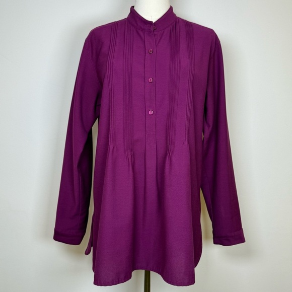 TravelSmith Purple Pullover Tunic Blouse Wrinkle Resistant Women’s Size Medium - Picture 1 of 10